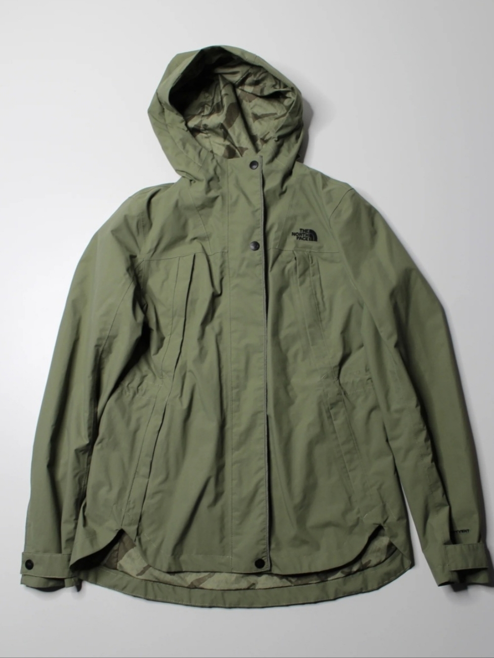 The North Face Women’s Olive Green Hooded Rain Jacket